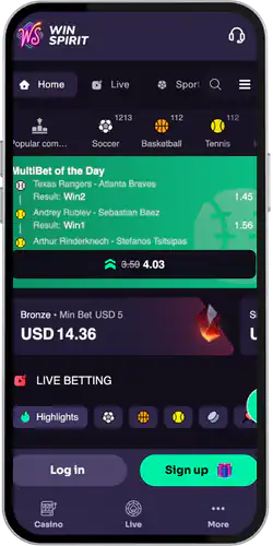 WinSpirit Betting section