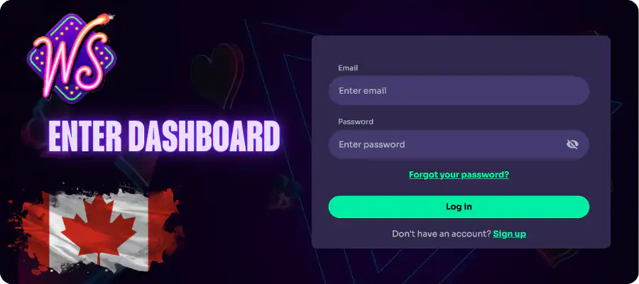 WinSpirit Casino Login Enter dashboard